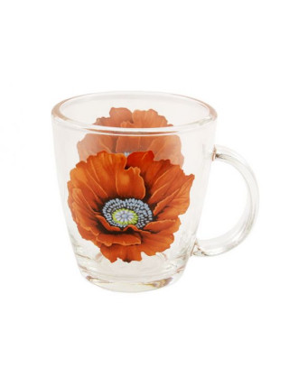 Кружка 340 мл Interos Мак скляна