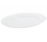 Блюдо овальне Lumines White Хвилястий край 25 см склокераміка 