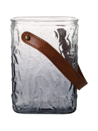 Ваза скляна VIVA LINDA 18.5 см кольор.з ручкою