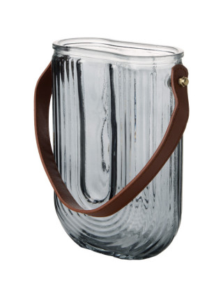 Ваза скляна VIVA MARY 18 см кольор.з ручкою