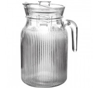 Глечик скляний ECOMO LINES з кришкою 1.2 л