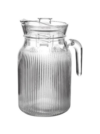 Глечик скляний ECOMO LINES з кришкою 1.2 л