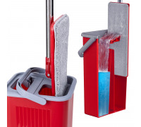 Комплект для прибирання Valsar  відро з віджимом та плоска швабра з рукояткою 125 см запаска 35см