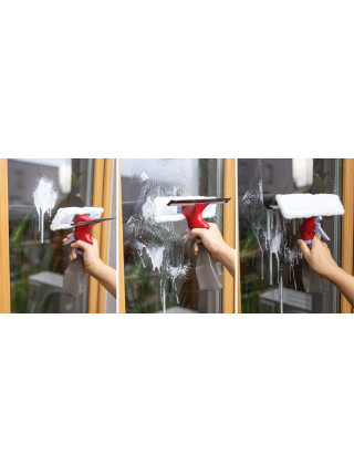 Вікномийка Premium Lux з пульвілізатором 220мл, насадка 25см і насадка з мікрофібри 25см.