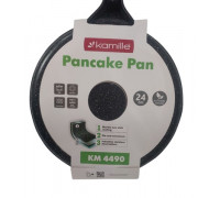 Сковорідка для млинців  Kamille Black marble 24 см. з антипригарним покриттям з алюмінію