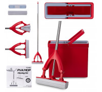 Комплект для прибирання Valsar відро та швабра з віджимом з рукояткою 132см запаска 27см