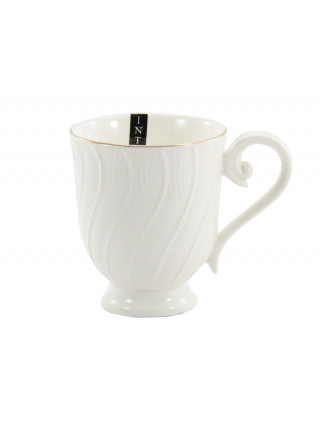 Кружка 330 мл. Interos "Хвиля", біла порцеляна