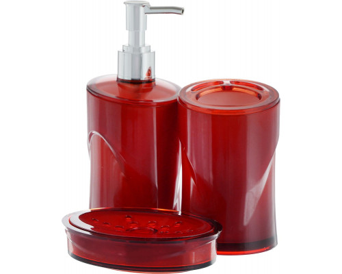 Набір аксесуарів для ванної кімнати Indecor 3 пр. колір (дозатор, стакан, мильниця) 
