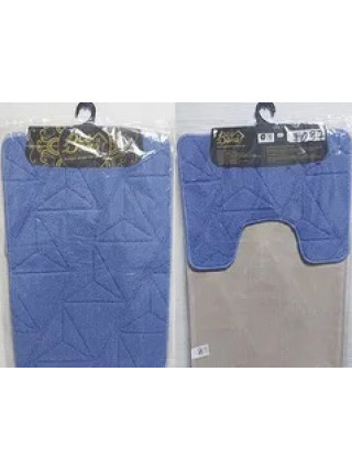 Набір килимків для ванних кімнат CROSSLOOP синій 50x80+50x40 см 2 шт.