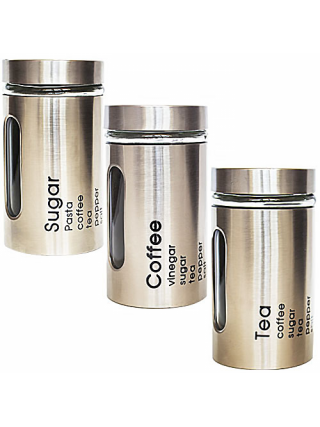 Банка скляна S&T Sugar Tea Coffe 560 мл. в металевому корпусі