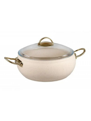 Каструля алюмінієва OMS Айворі d-20 см., 2.5 л., з антипр. покриттям, ІНДУКЦІЯ