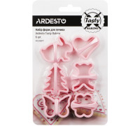 Набір форм для печива Ardesto Tasty baking 6 шт.,  рожевий