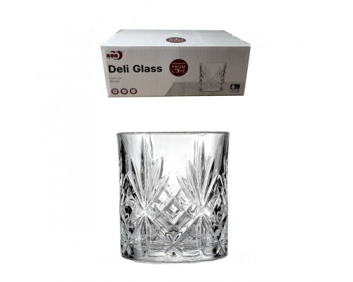 Набір склянок Helios Бермінгем 340 мл  низьких для віскі 6 шт 