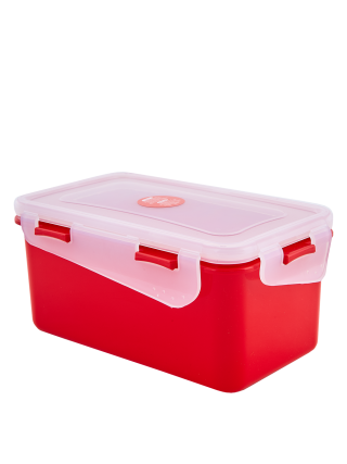 Контейнер універсальний "Фієста" (прямокутний) 6,0 л. (червоний оксамит/прозорий)