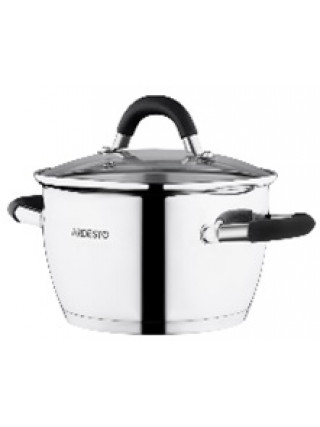 Каструля Ardesto Gemini Livornoi, скляна кришка, 5.5 л, нержавіюча сталь