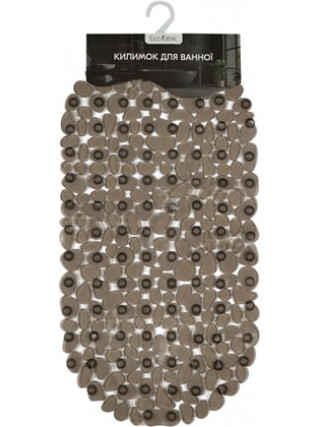Килимок у ванну кімнату Eco Fabric Камінці Прозоро-чорний 66х34 см