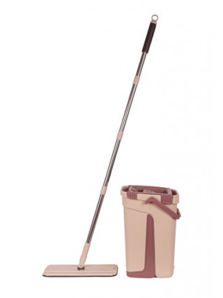 Комплект для прибирання Eco Fabric Mop Scratch  (з двома насадками), бежеве