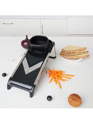 Шатківниця до овочів Kamille металева 40.5*13.5* 14.5 см (чорна)