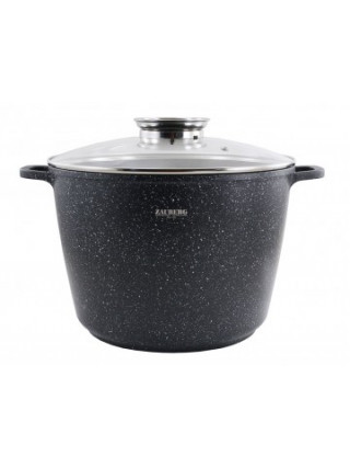 Каструля алюмінієва Zauberg МАРМУР глибока 14 л., мармурове покриття, індукція