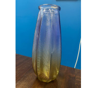 Ваза скляна 26 см ребриста 