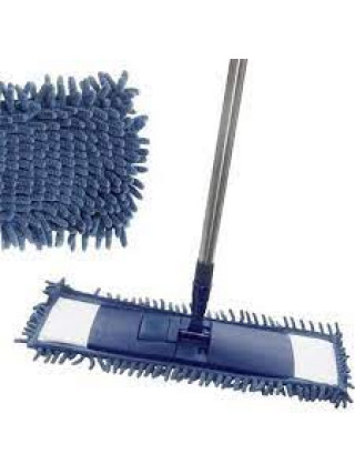 Швабра - полотер для підлоги 40*10 см, локшина, пластикова основа, телескопічна рукоятка 115 см
