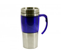 Чашка-термос 380 мл. Zauberg BLUE з ручкою