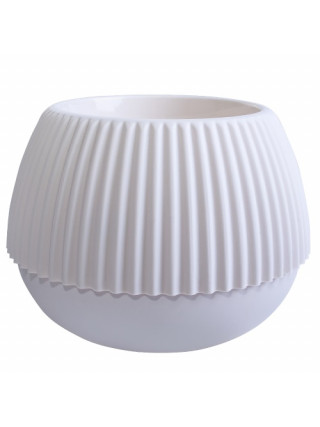 Вазон "Бохо" d10 (біла роза)