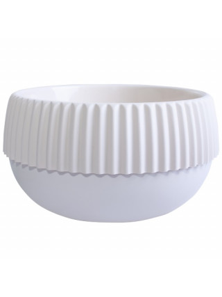 Вазон "Бохо" низький d13 (біла роза)