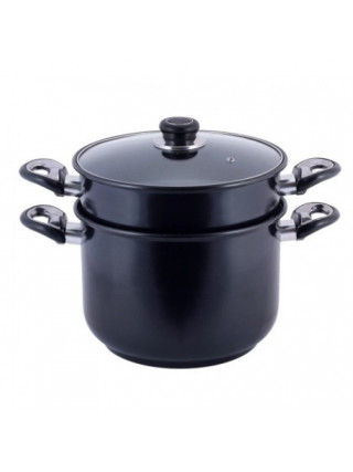 Пароварка Kamille 2-х рівнева 8 л d-26 см., з вуглецевої сталі