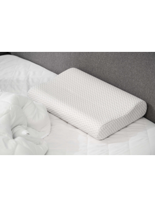 Подушка ортопедична Ardesto Sleepwell, 60х40х11/9см, хвиля, піна меморі, білий