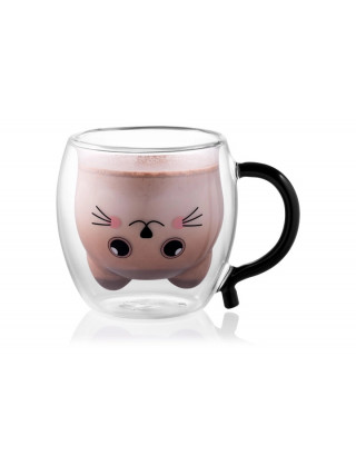 Набір чашок Vittora CATS 250 мл  з подвійним дном 2 шт,