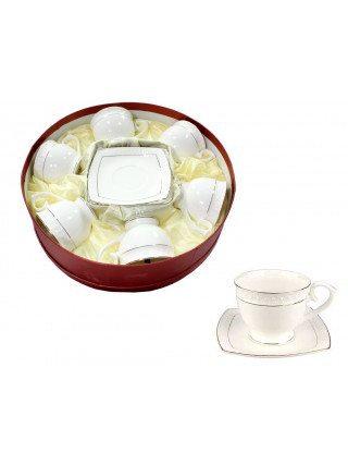 Сервіз чайний Interos "Снігова королева" 12 пр. (чашка 280 мл.) порцеляна, в подарунковій упаковці