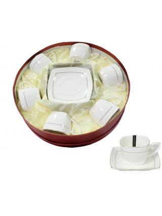 Сервіз чайний Interos Снігова королева 12 пр. (чашка 240 мл.) порцеляна, подарункова упаковка