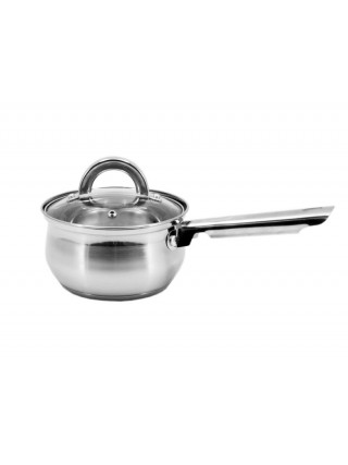 Ківш Zauberg 1,3 л., нержавіюча сталь, сферична, скляна кришка