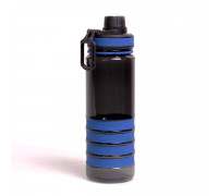 Пляшка для води Kamille спортивна 750 мл з пластика (трітан) (чорно-синій)