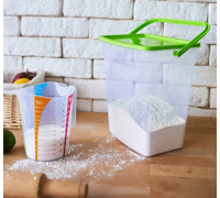 Контейнер для прального порошку Алеана 6 л. (прозорий/оливковий)