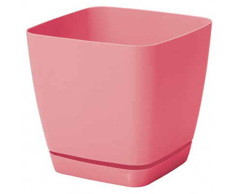 Вазон Form-Plastic Тоскана квадратна з підставкою 22 см (світло-рожевий)