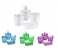 Набір аксесуарів для ванної кімнати Irak Plastik 4 пр. (колір в асортименті)