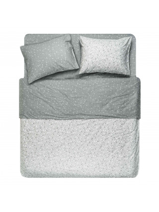 КПБ 1,5сп Ardesto Gloria, підковдра 160х220см, простирадло 160х220см, наволочки (2) 50х70см, 100% бавовна, сатин, дрібні квіти, сірий