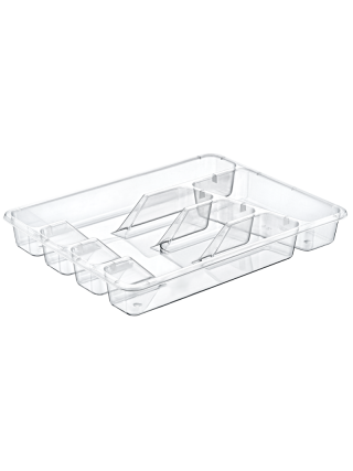 Лоток для столових приборів Akay plastik 33,5*27,2*4,2 см., прозорий