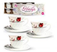 Сервіз чайний S&T Червона троянда 12 пр. (190мл)
