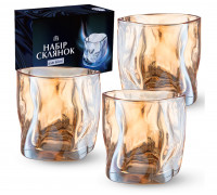 Набір склянок S&T бурштин 260 мл для віскі, 6 шт