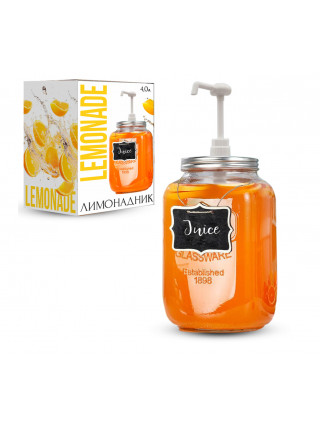 Лимонадник скляний 4 л S&T