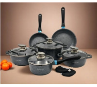 Набір посуду Kamille 10 пр. (ківш 16см, каструлі 16см, 20см, 24см, сковорідки 20см, 24см,)