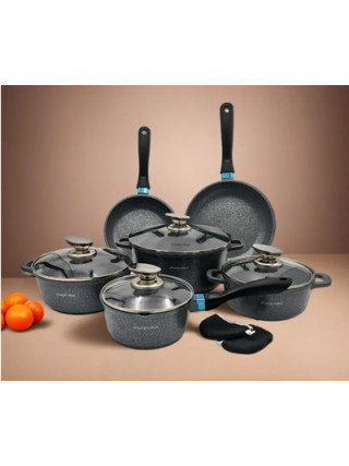 Набір посуду Kamille 10 пр. (ківш 16см, каструлі 16см, 20см, 24см, сковорідки 20см, 24см,)