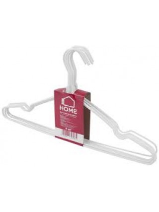 Набір вішаків для одягу IDEA HOME White металевих в силіконі 39,4*21 см (8 шт) 