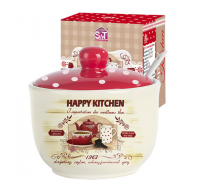 Цукорниця керамічна S&T "Happy Kitchen" 450 мл. з ложкою