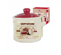 Банка для меду S&T "Happy Kitchen" 500 мл. з дерев'яною ложкою 