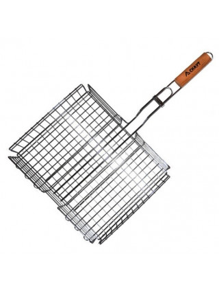 Решітка для грилю глибока Скаут 31*25*5,5 см., з дерев'яною ручкою