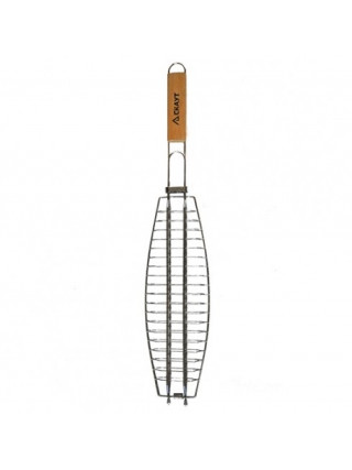 Решітка для риби Скаут 36*12*2 см, з дерев'яною ручкою